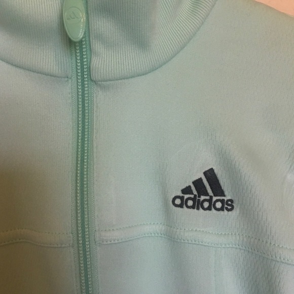 Adidas Mint Green Track Jacket ZIP UP - Picture 3 of 5